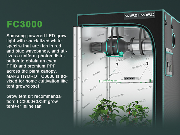 Mars Hydro FC3000 Samsung LED Grow Light - 4