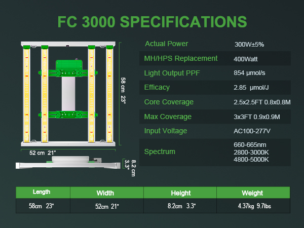 Mars Hydro FC3000 Samsung LED Grow Light - 5