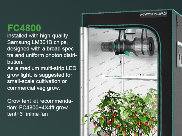 มาร์ส ไฮโดร สมาร์ท เอฟซี 4800 Samsung LED Grow Light สำหรับดอกผักในร่ม-10