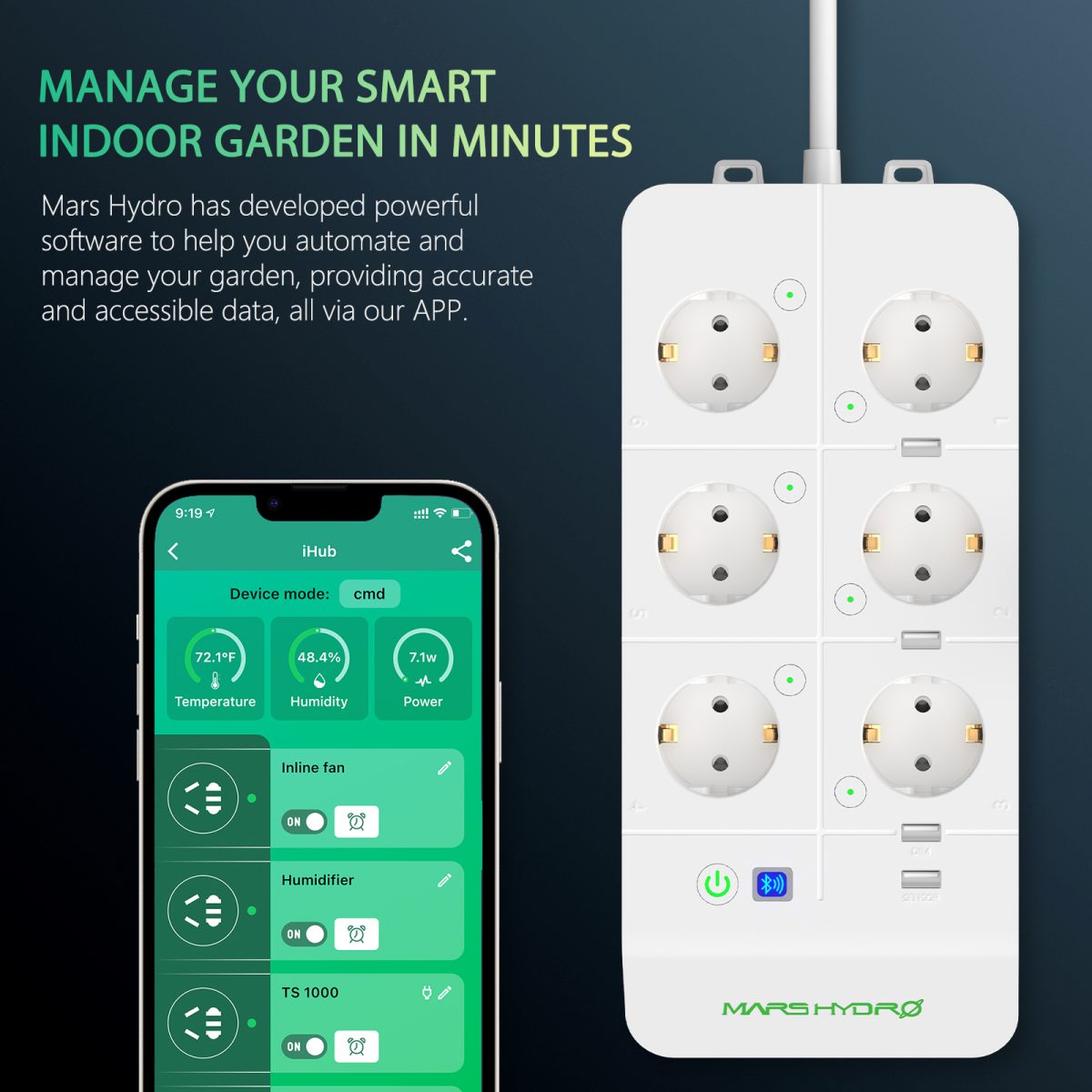 The iHub smart power strip has a built-in 16A overcurrent fuse that will cut off power and notify you via the APP in case of overload. Together with the outlet safety doors, this power strip provides protection from sudden electric shock when plugged in.